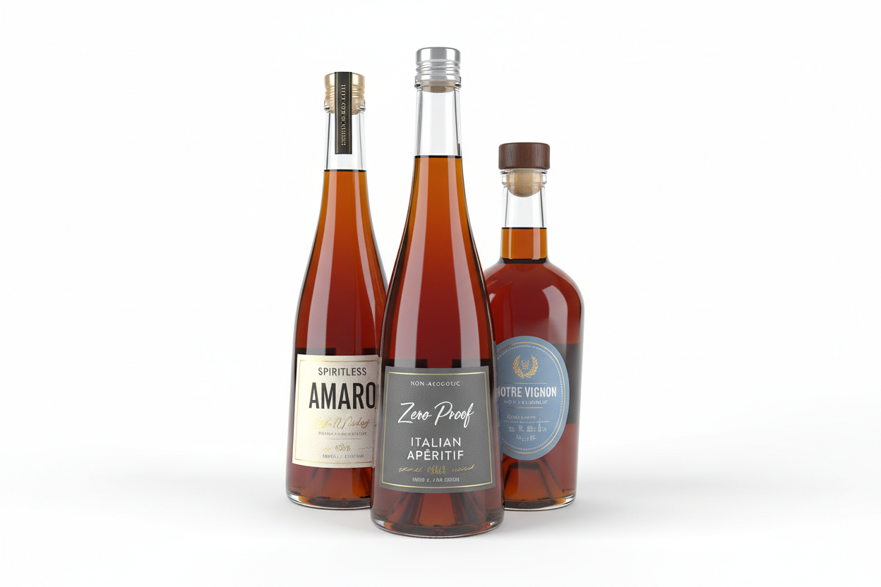 foto de pack de tres botellas de vermut sin alcohol sin fondo